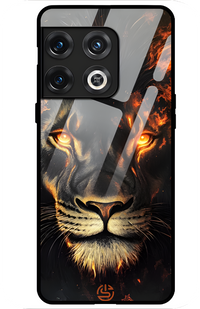 Lion On Flame Glass Case