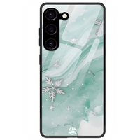 Silver Snowflake Glass Case