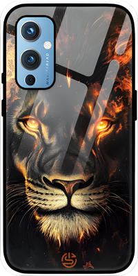 Lion On Flame Glass Case