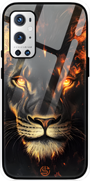 Lion On Flame Glass Case