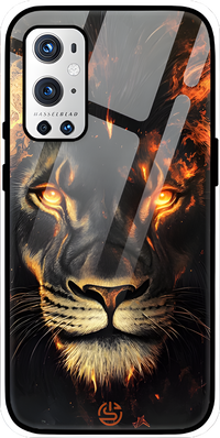 Lion On Flame Glass Case