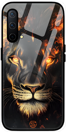 Lion On Flame Glass Case