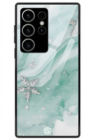 Silver Snowflake Glass Case