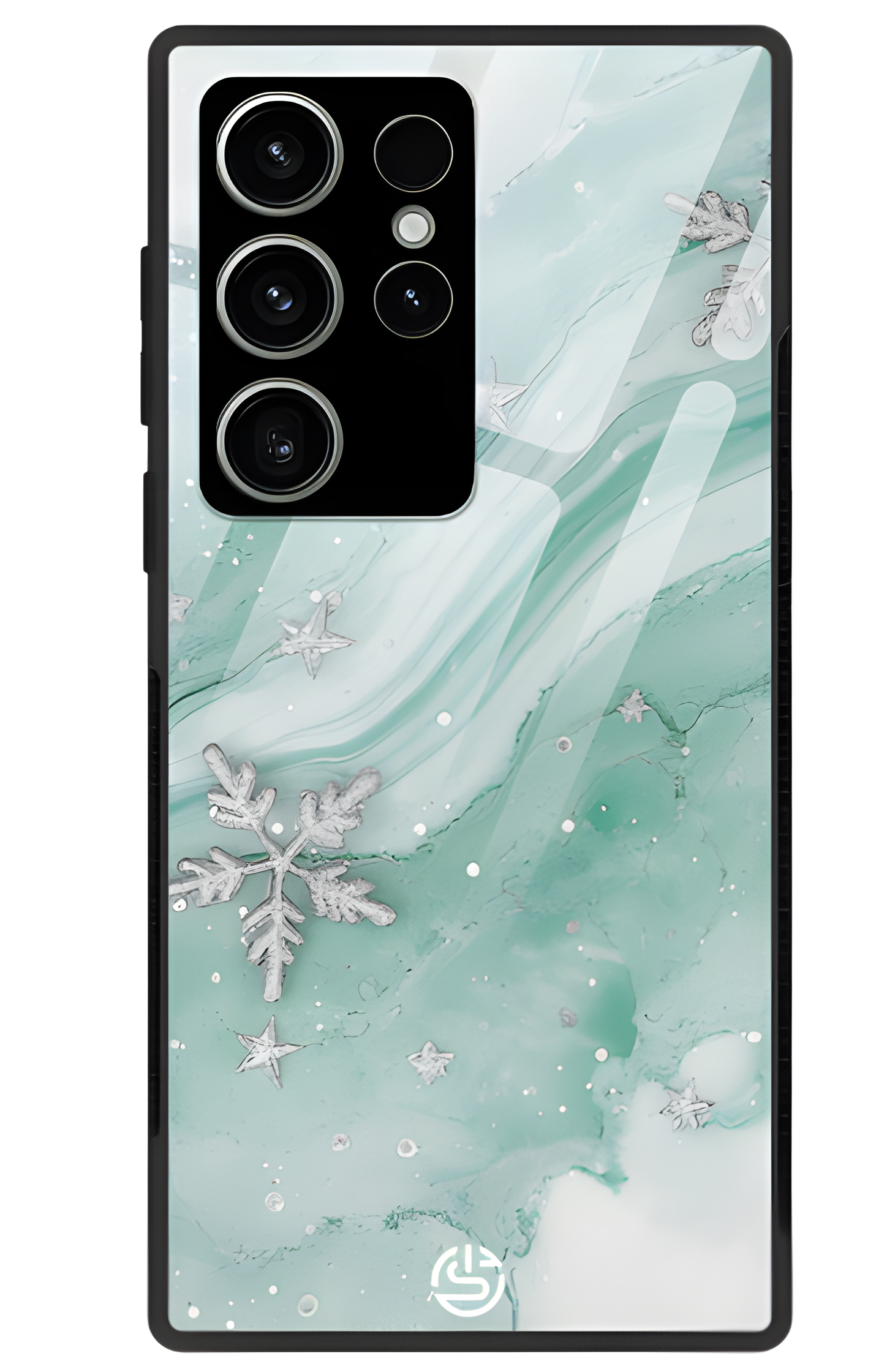 Silver Snowflake Glass Case