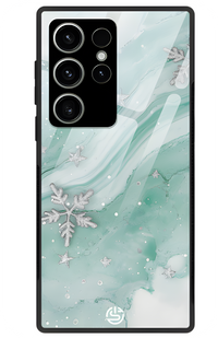 Silver Snowflake Glass Case