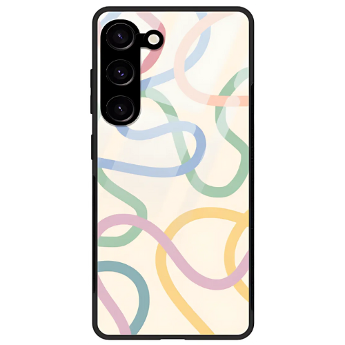 Colorful Pastel Wavy Samsung Glass Case